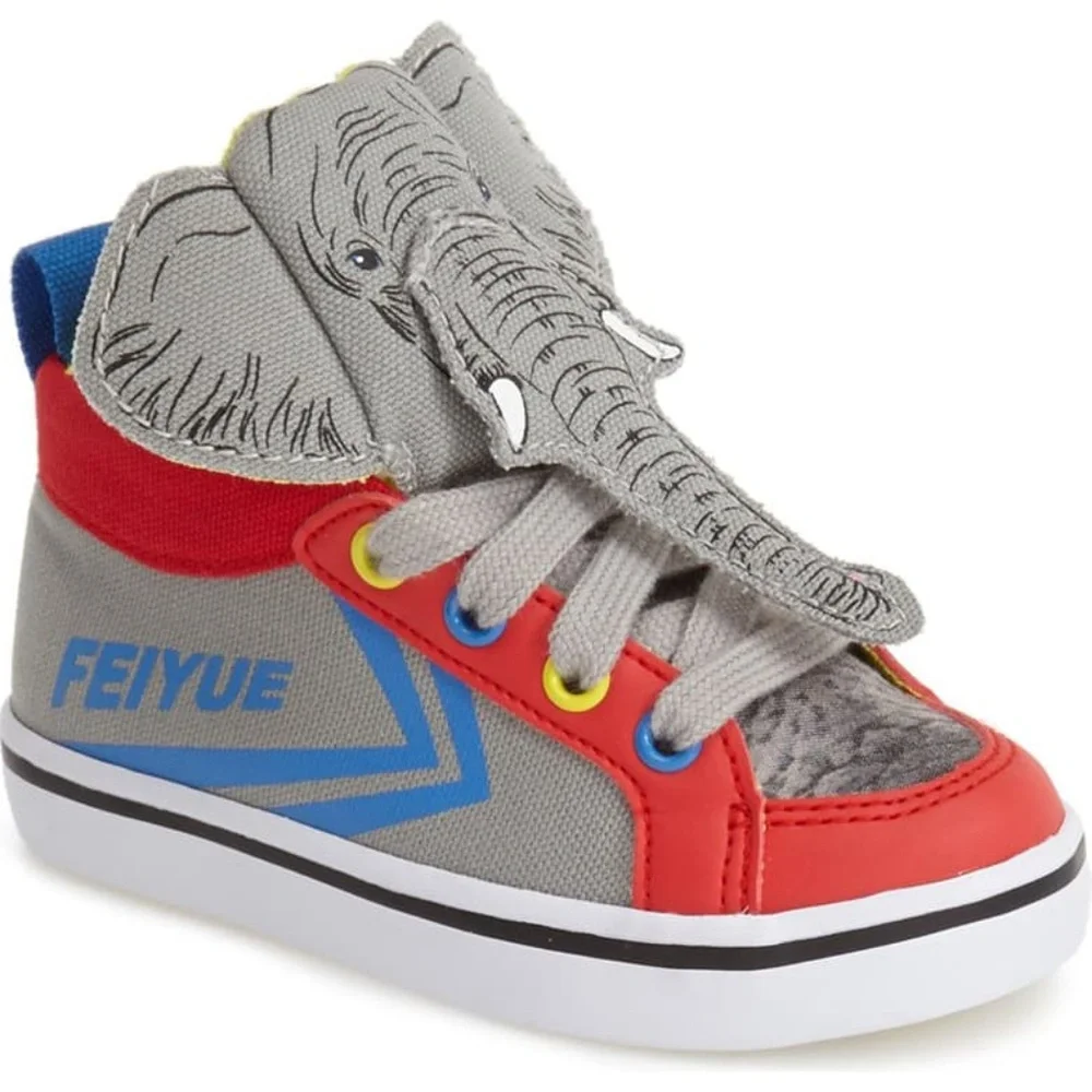 NWT FEIYUE Baby Boys Hi-Top Sneakers Size 4